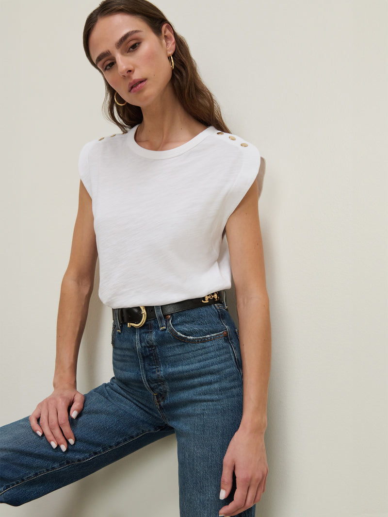 Nation LTD "Michaela" Tee-Optic White