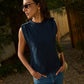 Nation LTD "Mikka" Buttoned Shoulder Tank-Night Sky