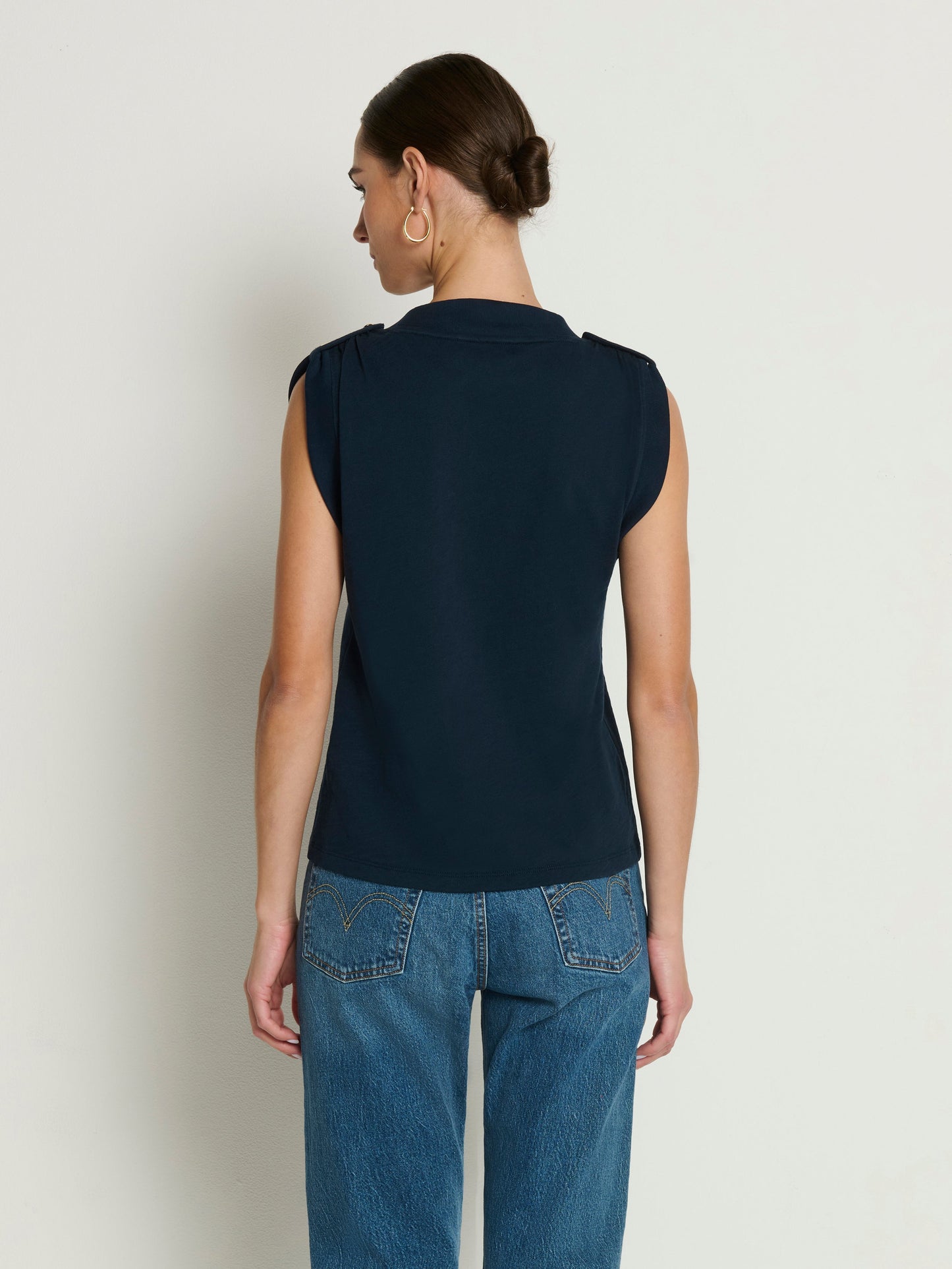 Nation LTD "Mikka" Buttoned Shoulder Tank-Night Sky