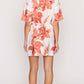 Mink Pink "Isla" Mini Shirtdress-Peach Hibiscus