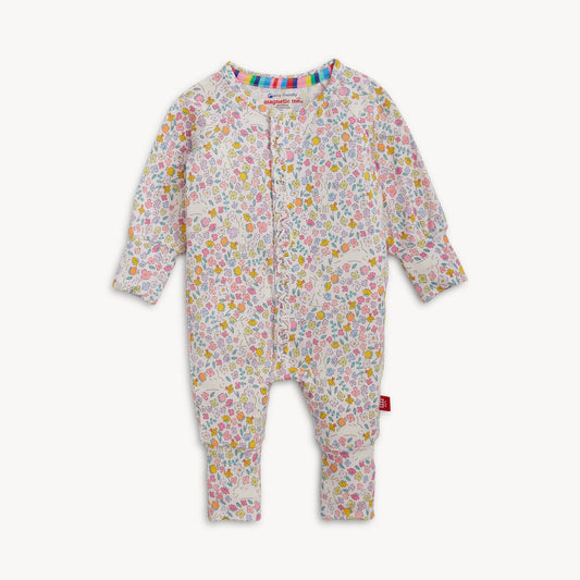 Magnetic Me “Bunny Blossom” Modal Convertible Ruffle Coverall