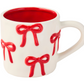 Ceramic Red Bow Mug, 16oz