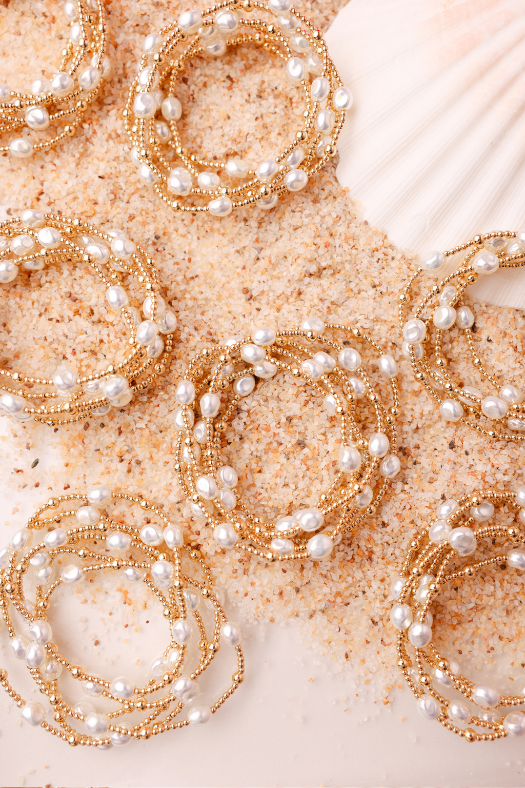 Beaded Blondes "Maggie" Gold Bracelet -Standard 6.75"