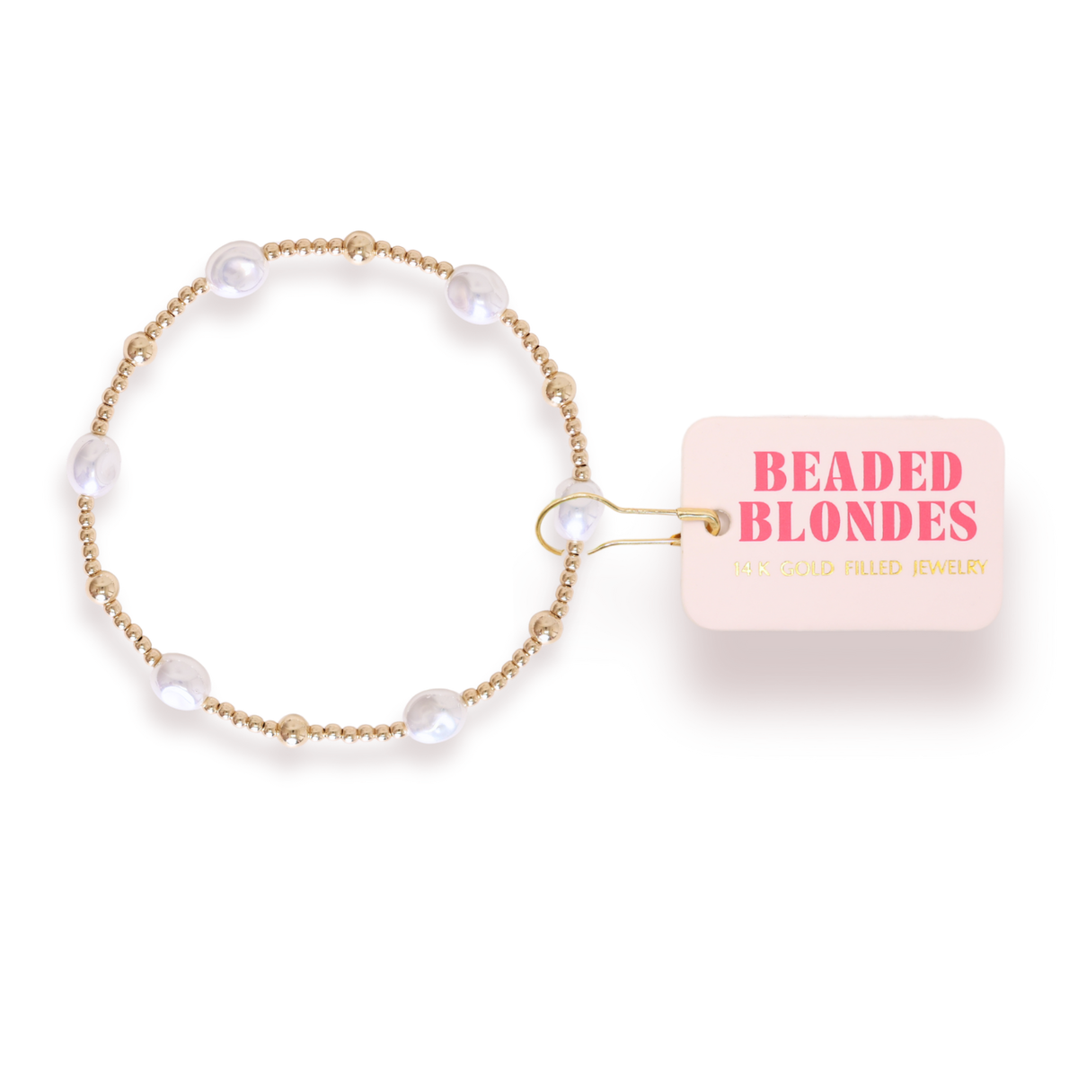 Beaded Blondes "Maggie" Gold Bracelet -Standard 6.75"