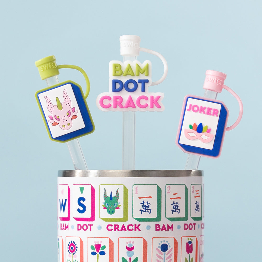 Swig Straw Toppers- Mahjong