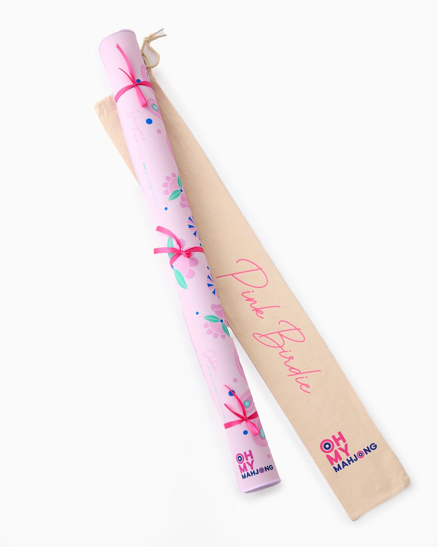 Oh My Mahjong Mahjong Mat-Birdie Pink