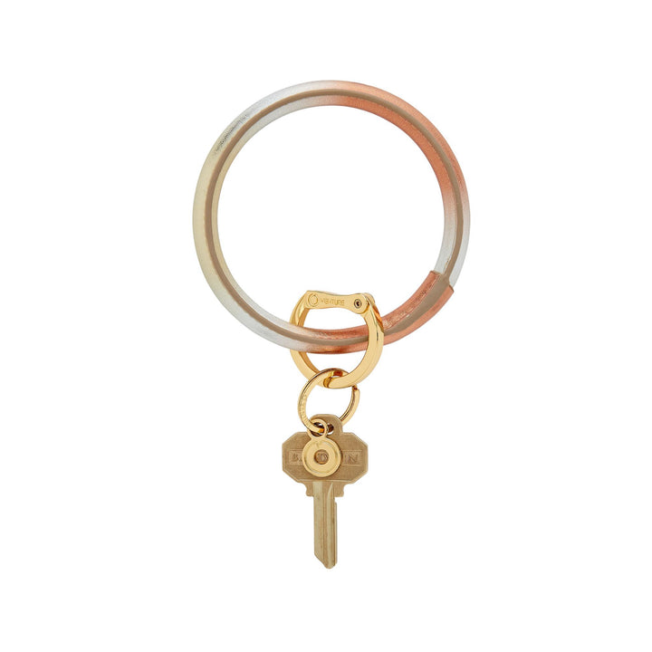 Oventure Big O® Leather Key Ring - Ombré Mixed Metal