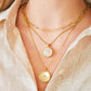 Spartina 449 SP Petite Photo Locket Starburst Necklace 18"-Gold/Crystal