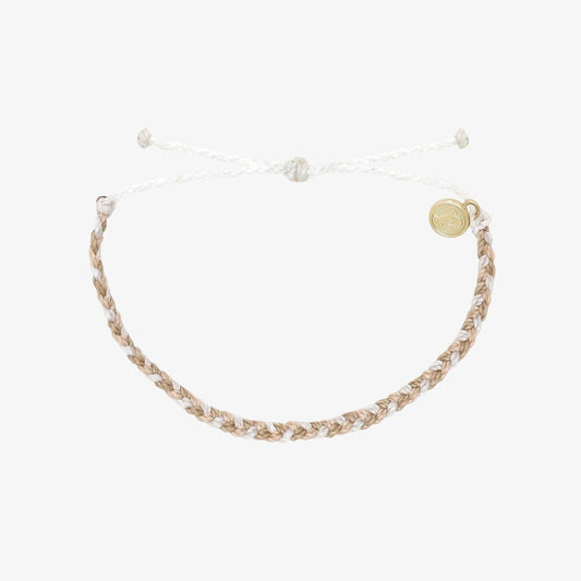 Puravida Mini Braided Bracelet- Leche