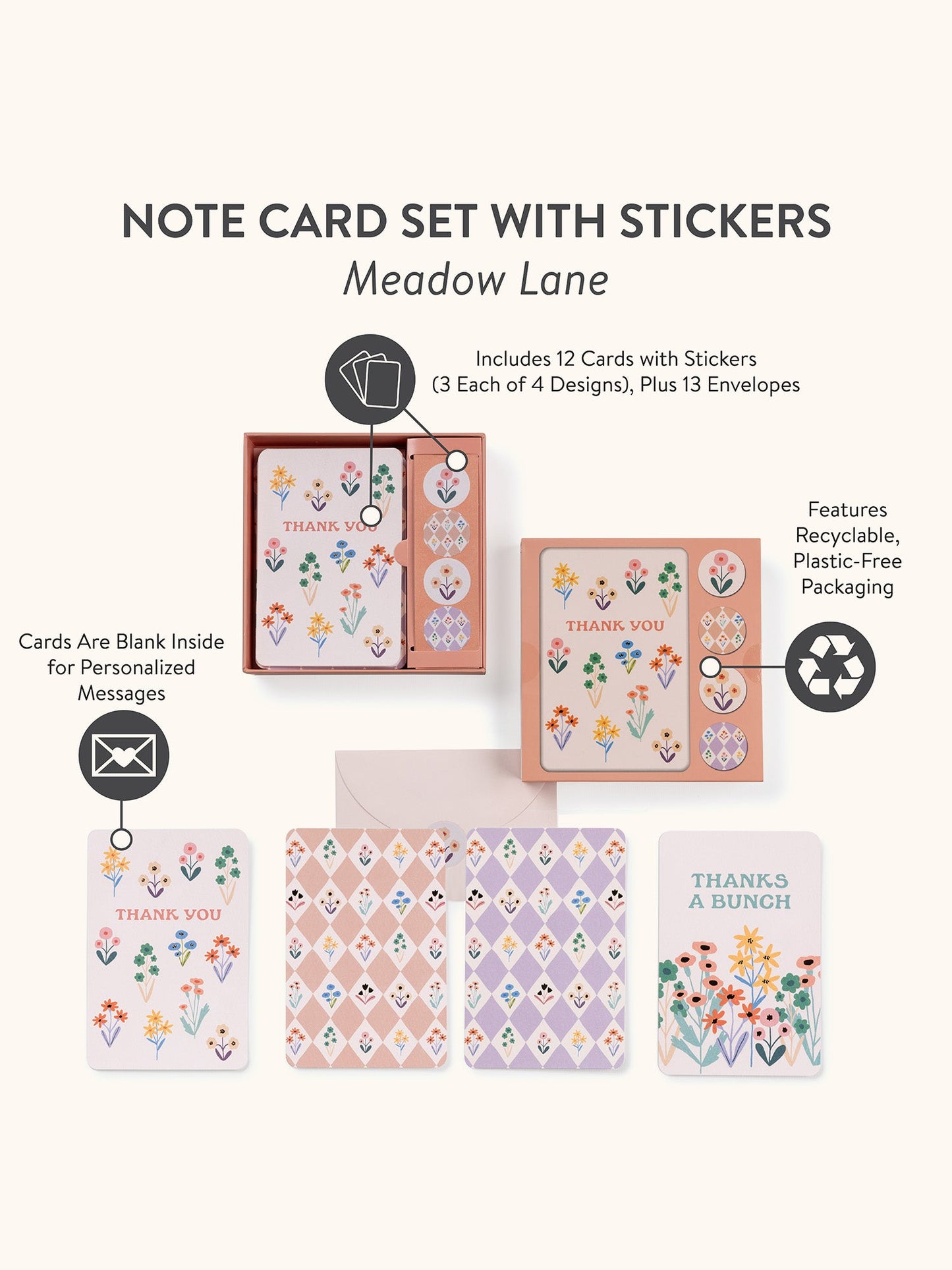 Studio Oh! “Meadow Lane” Thank You Note Set