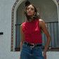 Nation LTD “Neve” Twist Tank - Rio Red