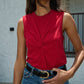 Nation LTD “Neve” Twist Tank - Rio Red