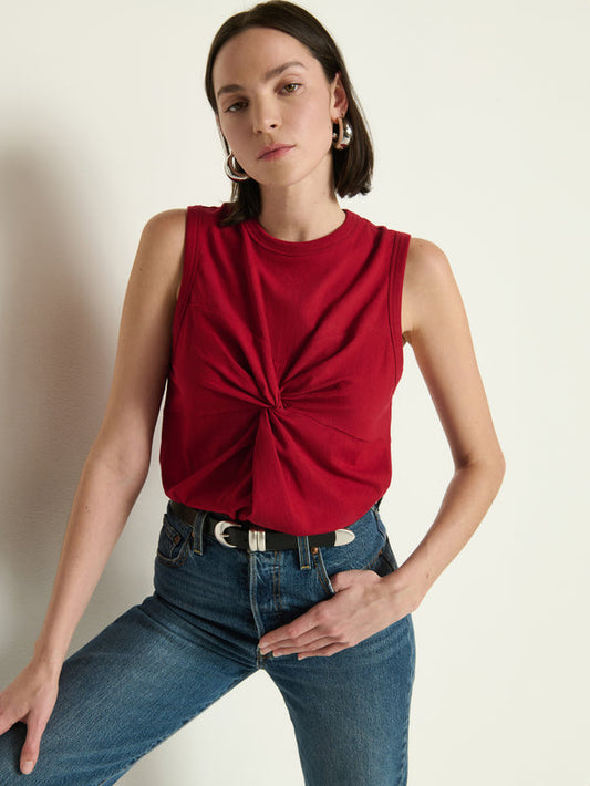Nation LTD “Neve” Twist Tank - Rio Red