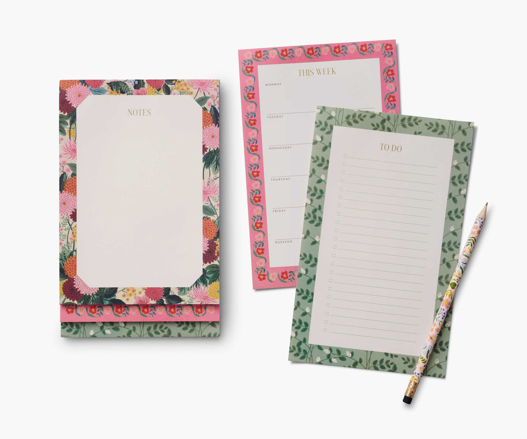 Rifle Paper Co. "Dahlia" Tiered Notepad