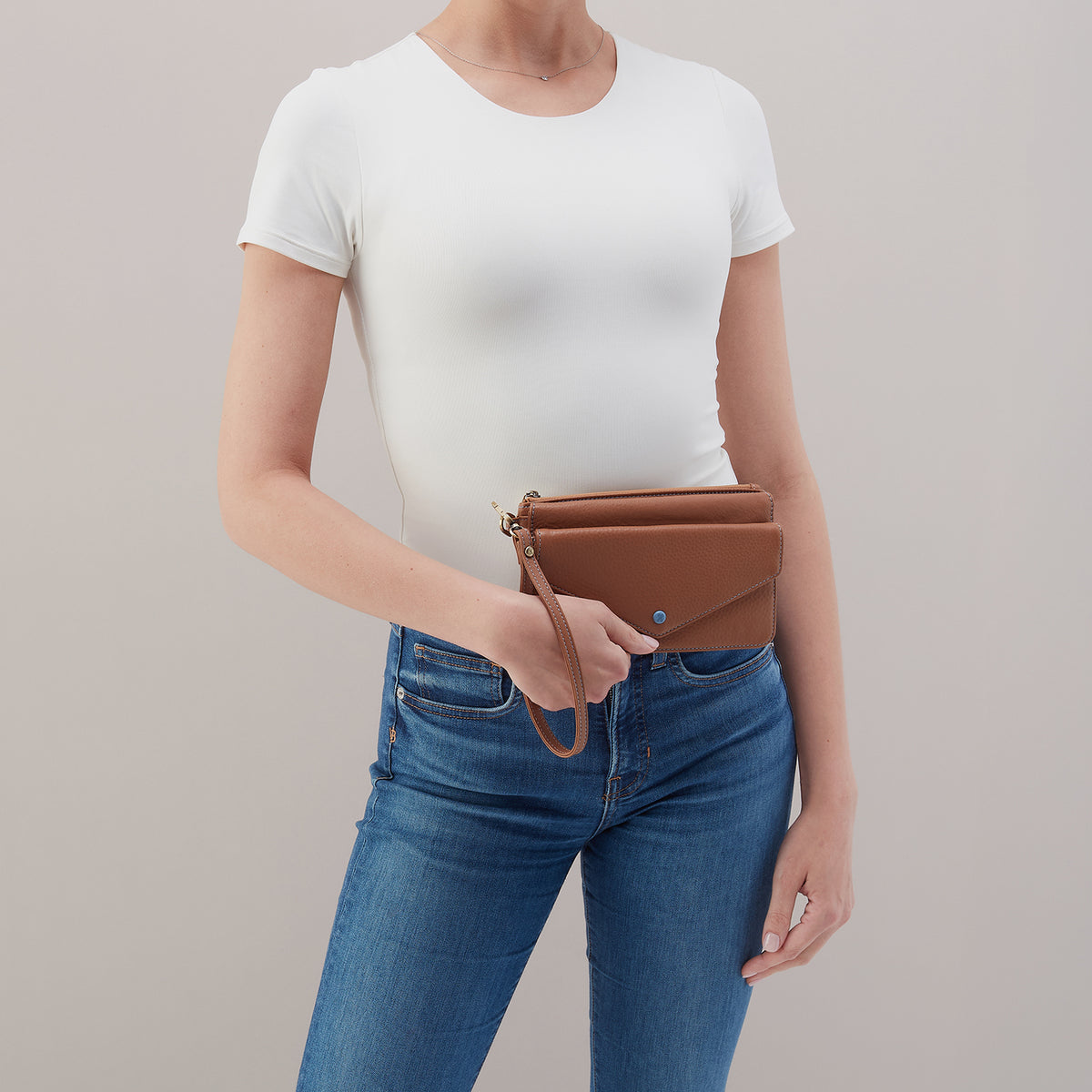 Hobo Bags “Goldie” Wristlet-Brown Sugar