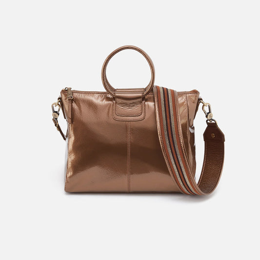 Hobo Bags "Sheila" Medium Satchel-Patent Bronze