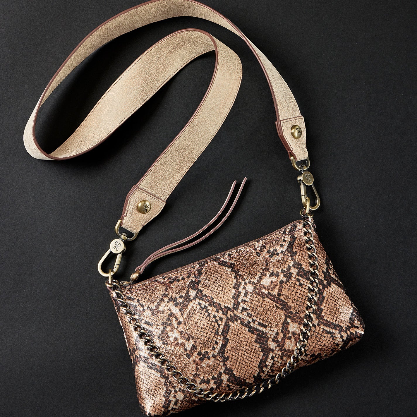 Hobo Bags "Darcy" Crossbody-Golden Snake