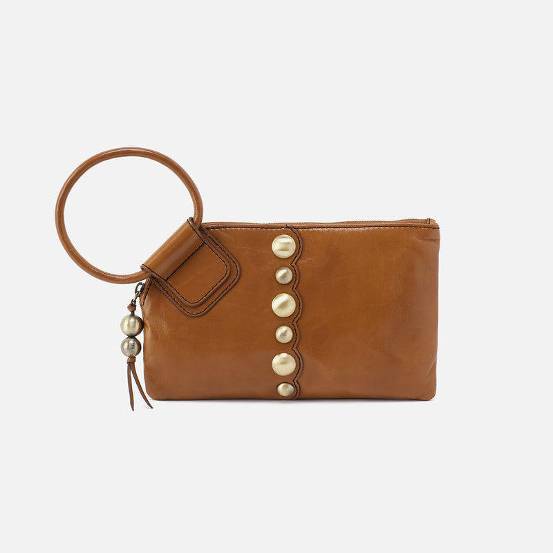 Hobo Bags "Sable" Wristlet-Truffle with Studs