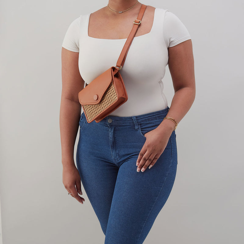 Hobo Bags "Margot" Belt Bag-Burnished Caramel Caning