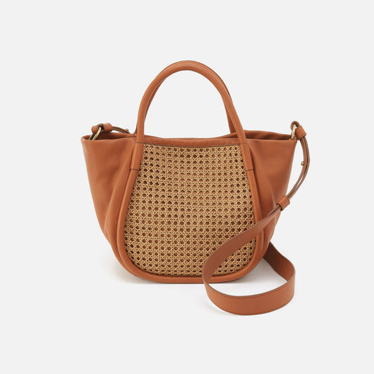 Hobo Bags "Margot" Satchel-Burnished Caramel Caning