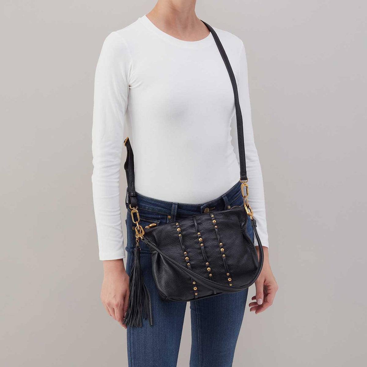 Hobo Bags "Kori"Crossbody Bag-Studded Black