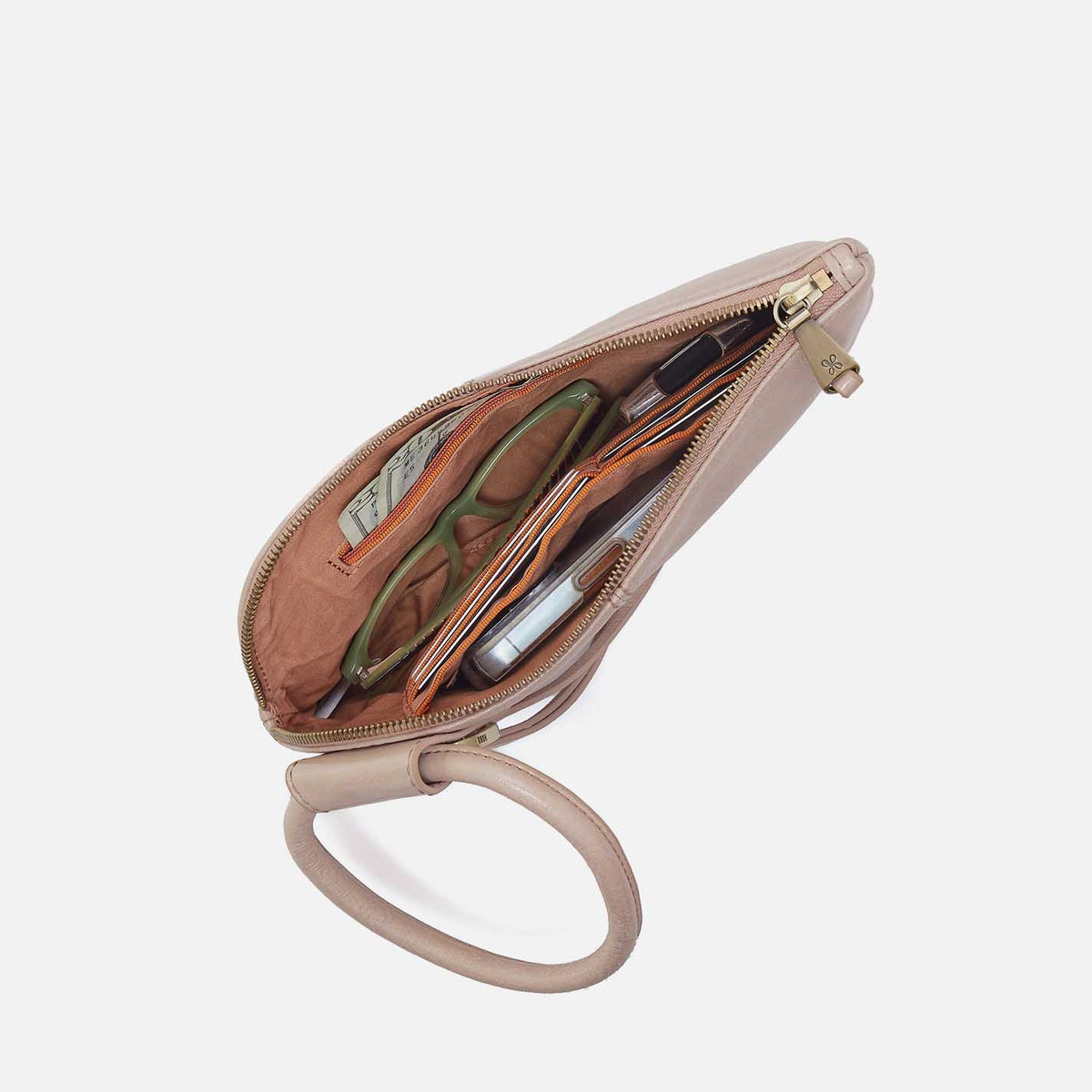 Hobo Bags "Sable" Wristlet- Stone Gloss