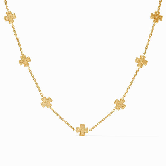 Julie Vos Canterbury Delicate Station Necklace-Gold