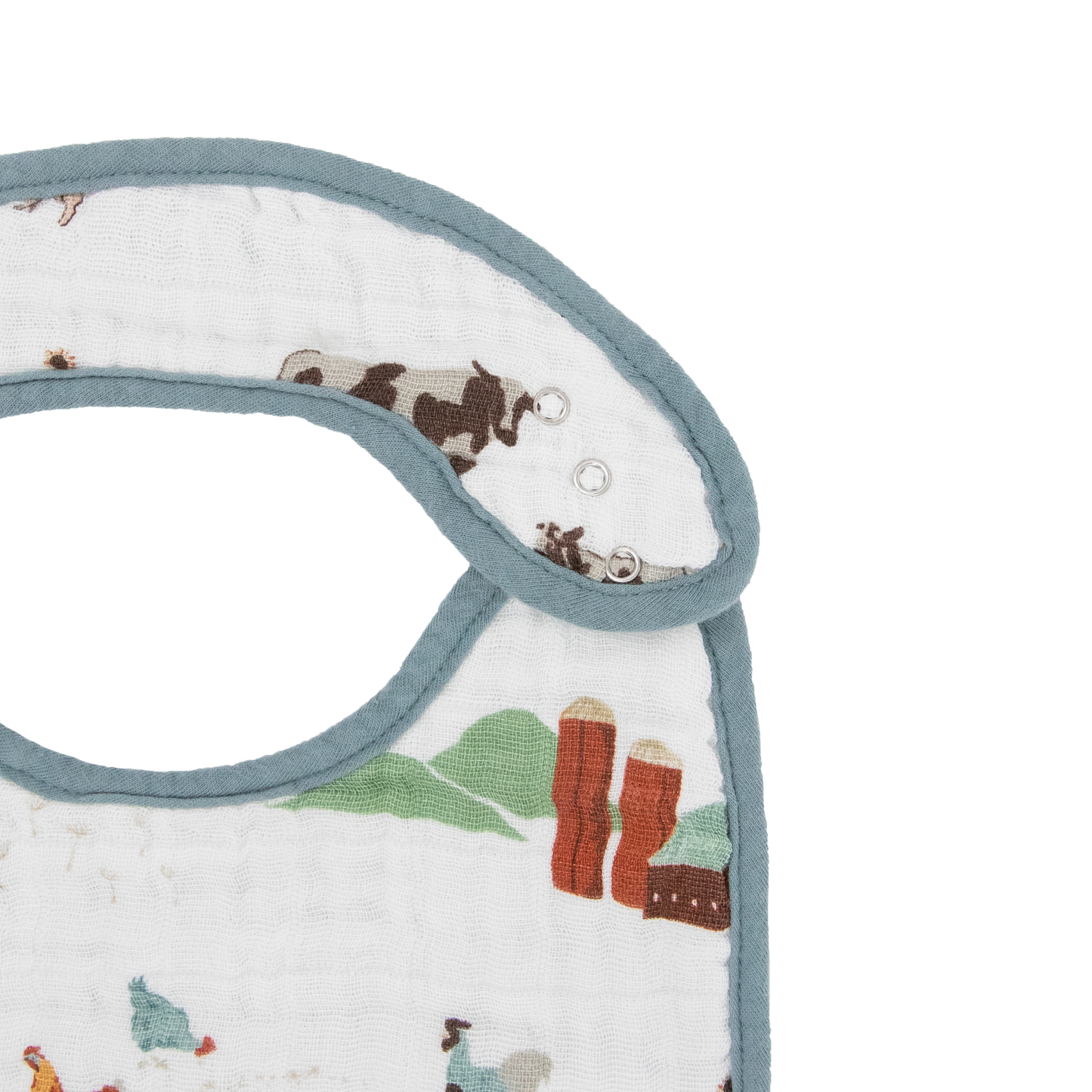 Little Unicorn Cotton Muslin Classic Bib 3 Pack - Farmyard