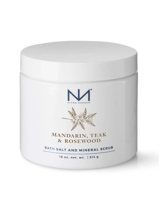 Niven Morgan “Mandarin Teak & Rosewood” Bath Salt & Mineral Scrub