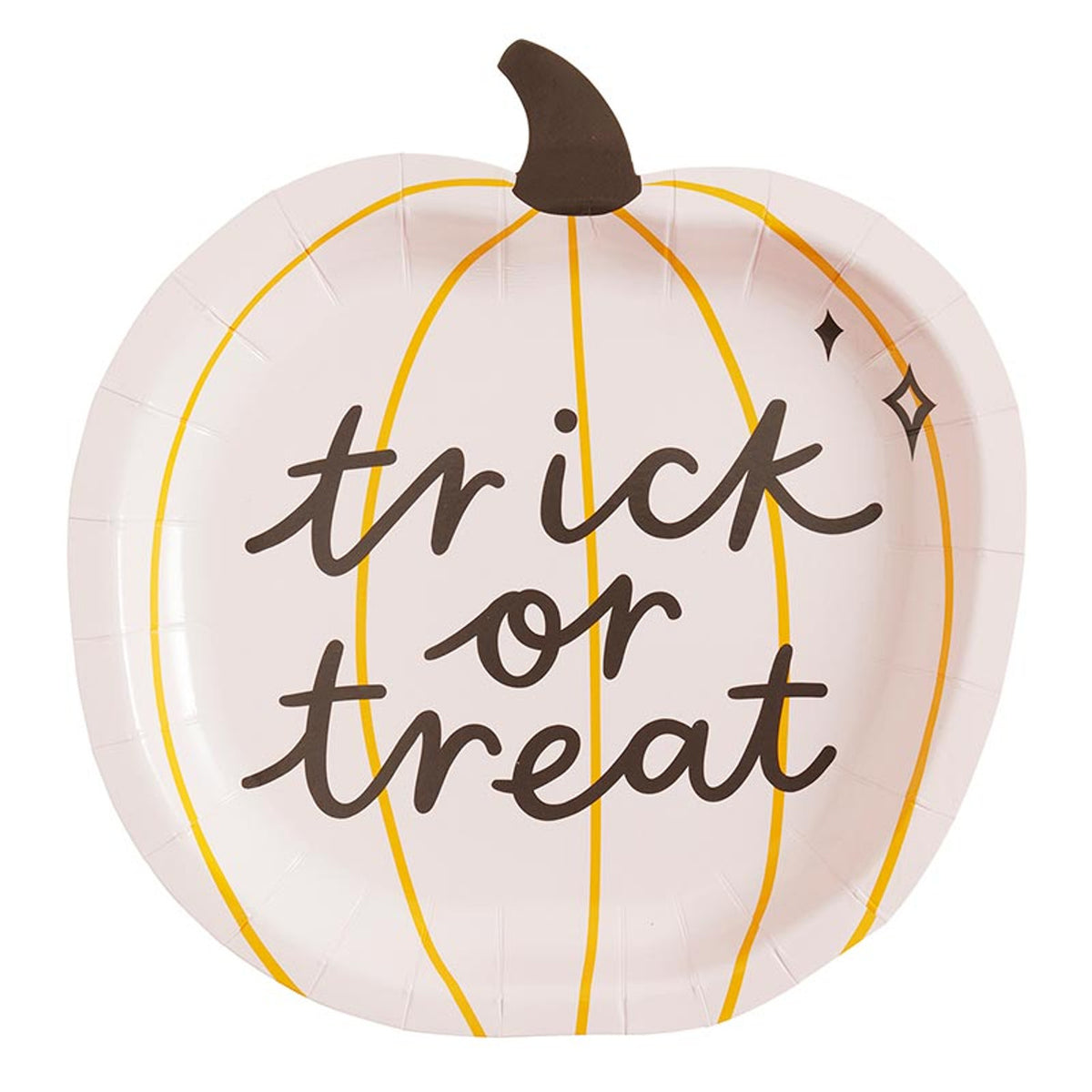 Slant "trick or treat" Paper Plates-8 Ct