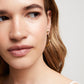 Uno de 50 "Be Indomitable" Hoop Earring-Gold/White CZ