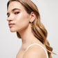 Uno de 50 "Be Indomitable" Hoop Earring-Gold/White CZ