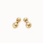 Uno de 50 "Be Fearless" Post Drop Earrings-Gold