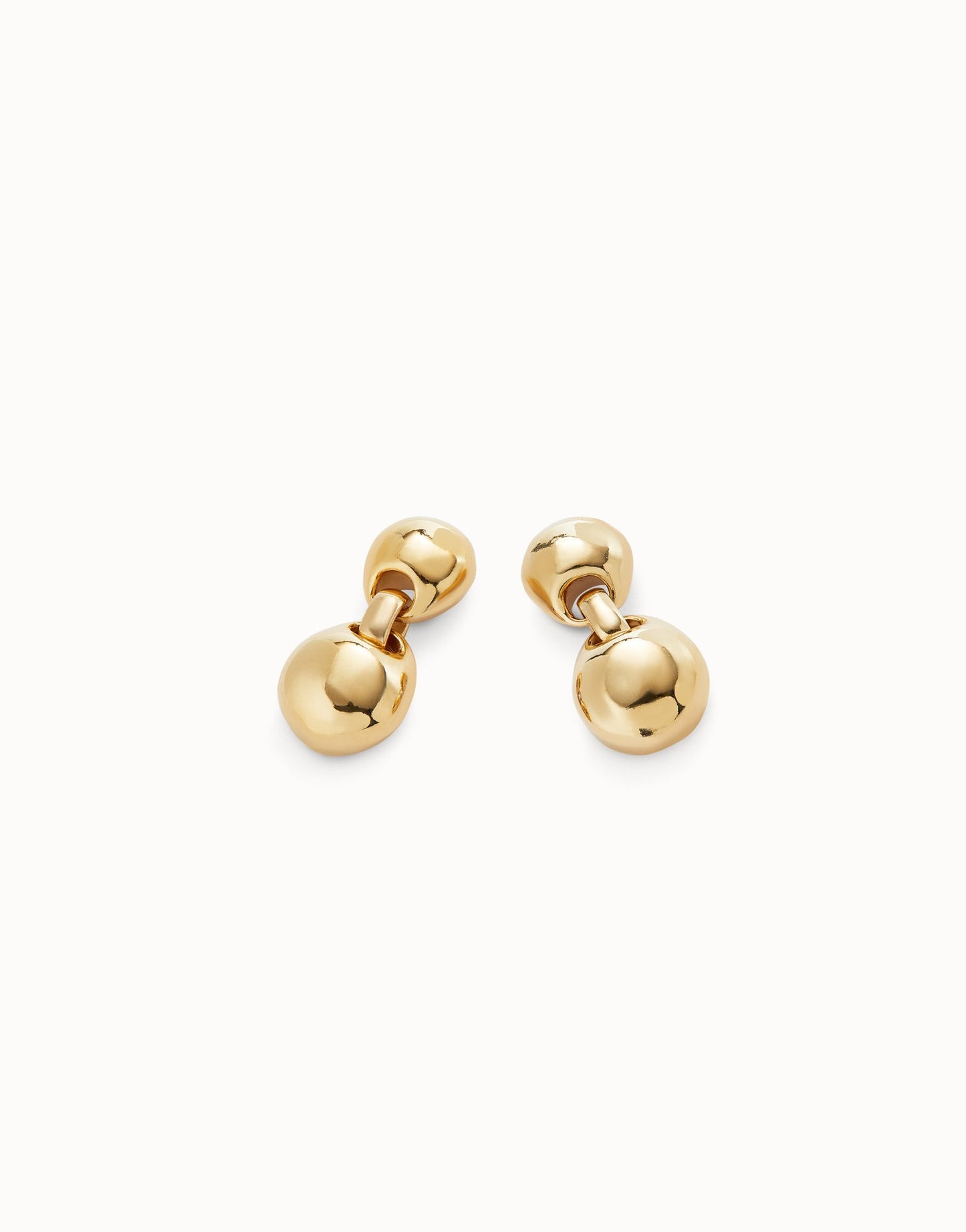 Uno de 50 "Be Fearless" Post Drop Earrings-Gold