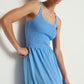 Nation LTD “Penelope” Smocked Midi Dress - Laguna