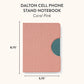 Studio Oh! "Dalton" Cell Phone Stand Notebook-Coral Pink