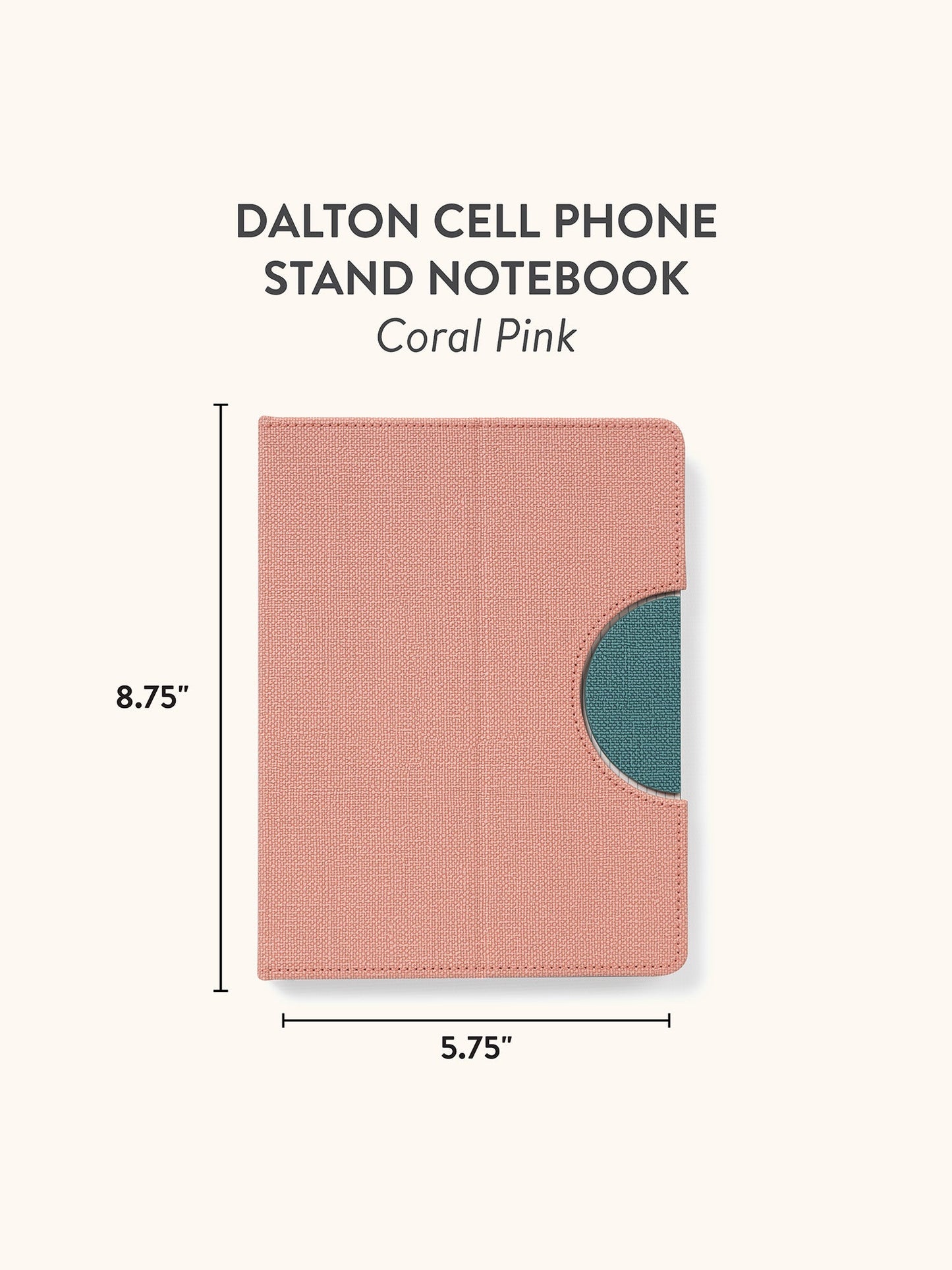 Studio Oh! "Dalton" Cell Phone Stand Notebook-Coral Pink