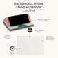 Studio Oh! "Dalton" Cell Phone Stand Notebook-Coral Pink