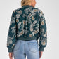 Elan Quilted Bomber Jacket-Green Floral