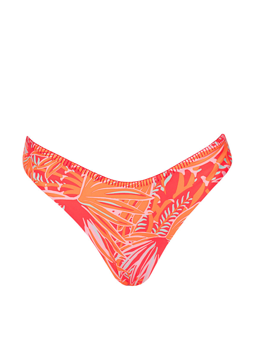 Maaji Swimwear "Coral Foliage" Flirt Low Rise Thin Side Bikini Bottom