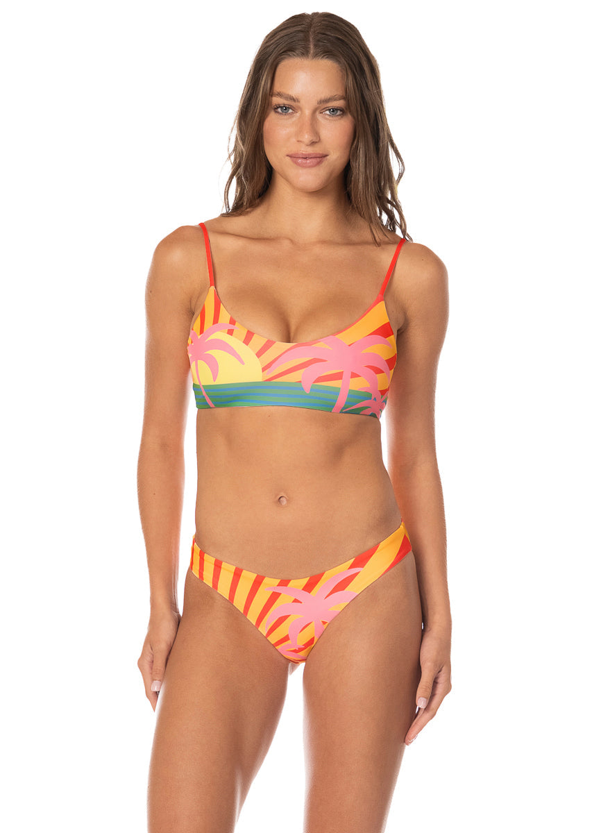 Maaji Swimwear "Jungle Sway" Flirt Low Rise Thin Side Bikini Bottom