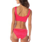 Maaji Swimwear "Light Pink Flowerbed" Flirt Low Rise Thin Side Bikini Bottom