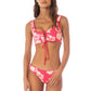 Maaji Swimwear "Light Pink Flowerbed" Dazzle Lace Up Bralette Bikini Top