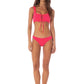 Maaji Swimwear "Light Pink Flowerbed" Dazzle Lace Up Bralette Bikini Top