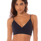 Maaji Swimwear "Blue Deep" Criss Cross Triangle Long Line Bikini Top