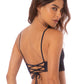 Maaji Swimwear "Blue Deep" Criss Cross Triangle Long Line Bikini Top