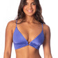 Maaji Swimwear "Perrywinkle" Shine Long Line Triangle Bikini Top