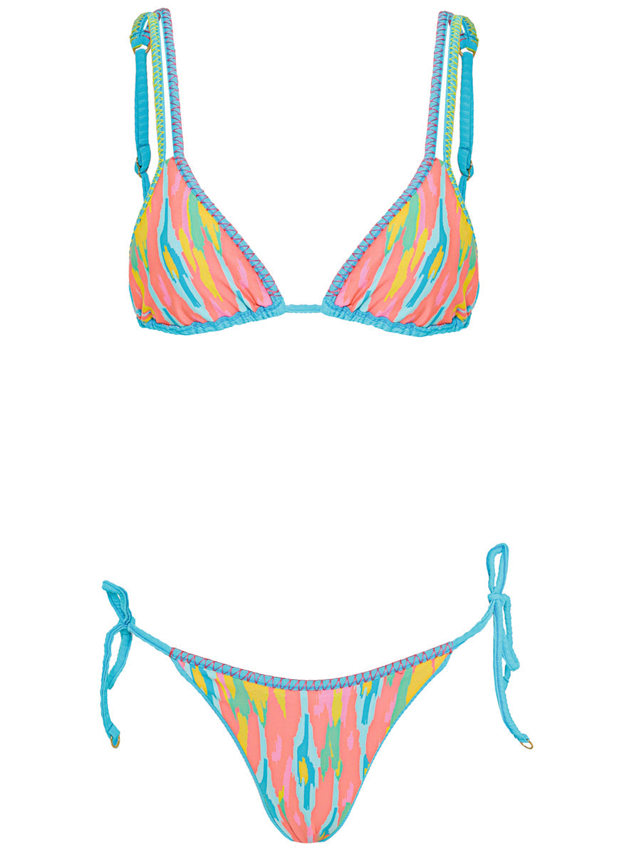 Maaji Swimwear "Aqua Dream" Tulum Low Rise Tie Side Bikini Bottom