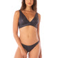 Maaji Swimwear "Onyx Black" Flirt Low Rise Thin Side Bikini Bottom