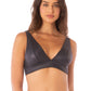 Maaji Swimwear "Onyx Black" Paradisial Long Line Triangle Bikini Top